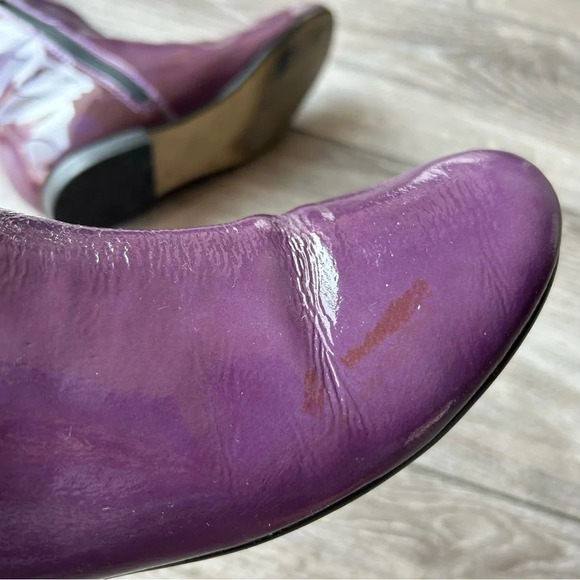 Bravo Browns Purple Patent Leather Riding Boots - Picture 16 of 16